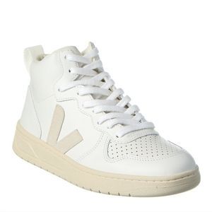 Veja V-15 High Top Leather Sneaker Extra White Size 37